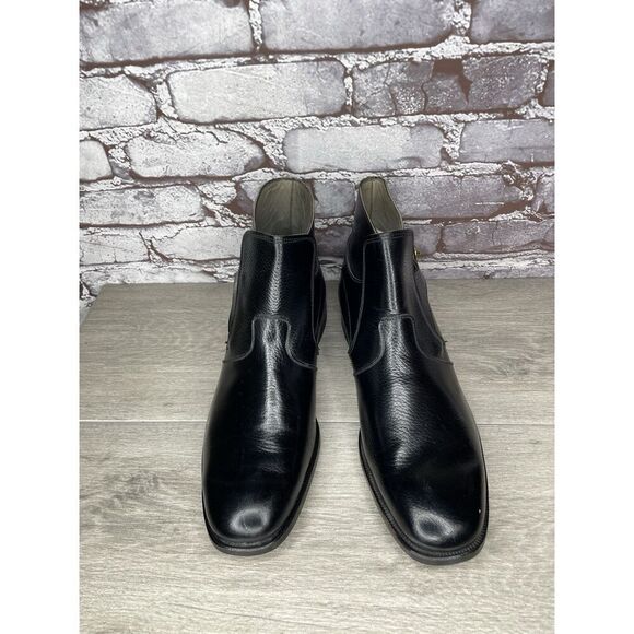 French Shriner Reject Black Leather Buckle Strap Ankle Boots Men’s 10.5D US/44EU main image 7